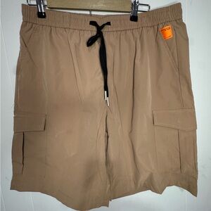 Men's Cargo Drawstring Shorts - Tan